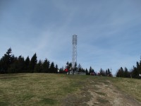 Klimczok - vrchol hory - duben 2016