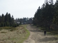Klimczok -  chata Schronisko PTTK na Klimczoku - duben 2016