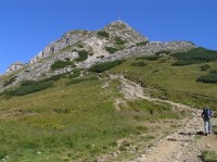 Wielki Giewont - z výstupové trasy ze sedla Wyźnia Kondracka Przełęcz (září 2009)