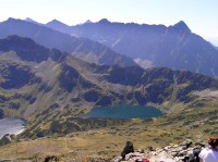 Czarny Staw Polski - při pohledu z Koziego Wierchu (září 2009)