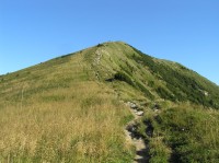 Severný vrchol v Stenách - pohled ze stezky z Poludňového grúňa (srpen 2011)