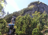 Biele skaly - stoupání k severnímu vrcholu (srpen 2011)