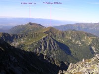 Veľká kopa - pohled na Liptovské kopy od severovýchodu ze Svinice (září 2009)