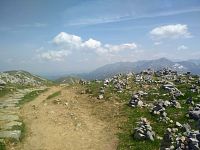 Kzesanica - pohled z vrcholu k Vysokým Tatrám (červen 2019)