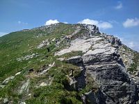 Temniak - pěšina k vrcholu od Mulového sedla (červen 2019)