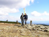 Pilsko - na vrcholu 1556,9 m n.m. (8.května 2011)