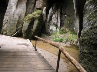 Metuje v Adršpašských skalách: Tok Metuje asi 1,5km od pramene.