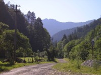 Dolina Kúr - v ústí doliny kousek nad rozcestím (červenec 2006)