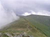 Poľana - pohled na vrchol z Kotlisk (červen 2011)