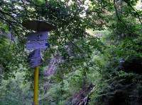Dolina Obšívanka - rozcestník (srpen 2012)