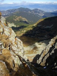 Ďumbier - pohled z výstupové trasy do Ďumbierského kotla (září 2013)