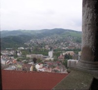 pohled na město ze zámecké věže