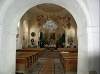 interiér kostela v Bystrém