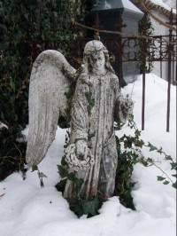 Andělíček na hřbitůvku u kostnice