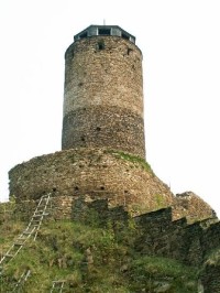 Hradní věž je upravená na rozhlednu