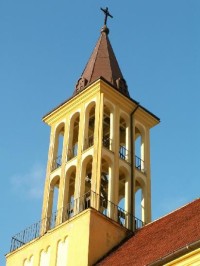 Detail kostelní věže