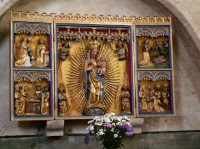 Gotický deskový oltář Panny Marie