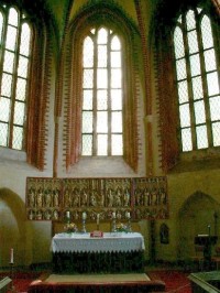 Gotický interiér kostela