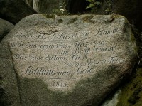 Kámen s nápisem z roku 1815