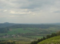 Sokolí vrch: Labské pískovce, vlevo Gr.Zschirnstein