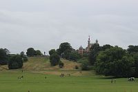 Pohled na kopec Královská observatoř Greenwich v Londýně