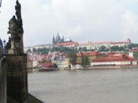 Pražský hrad: pohled z Karlova mostu