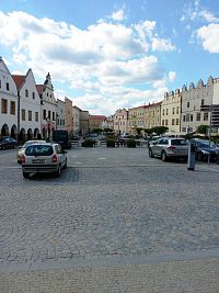 Pohled od horního konce náměstí,Slavonice