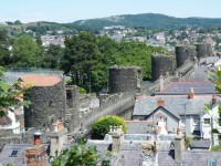 Wales, Conwy, městské hradby
