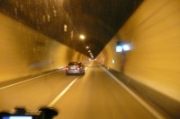 Jeden z mnoha tunelů za Klagenfurtem