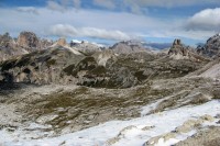 Sextenské Dolomity ze Forc.Lavaredo 2454m na sever