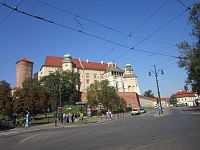 Krakov, hrad, Wavel, panorama