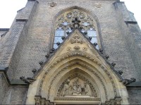 Žižkov, kostel sv. Prokopa, gotický portál