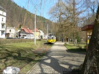 Začátek el. dráhy v Bad Schandau