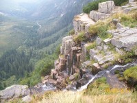 Pančavský vodopád -voda padá 130m