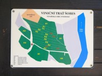 Mapka osázení vinice Šobes