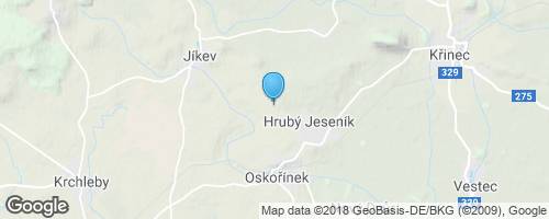 Hrubý Jeseník - rozhledna Romanka</strong> mapa