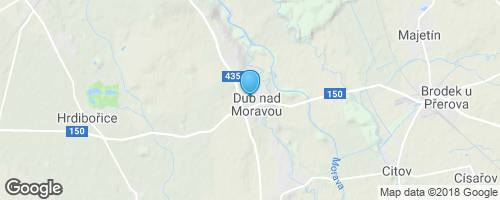 Dub nad Moravou - poutní kostel Očišťování Panny Marie</strong> mapa