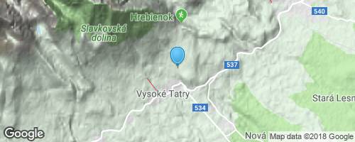 Starý Smokovec, Hrebienok, vodopády Studeného potoka</strong> mapa