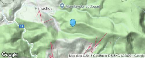 Krkonoše - Dvoračky a borůvkový dort, ŘOPík u Harrachových kamenů a Huťák</strong> mapa