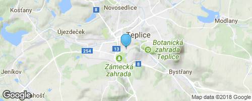 Teplice - kostel sv. Jana Křtitele</strong> mapa