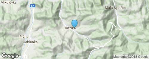Přes Růžďku, Jazévky a Komín na Bystřičku - 1.část mapa