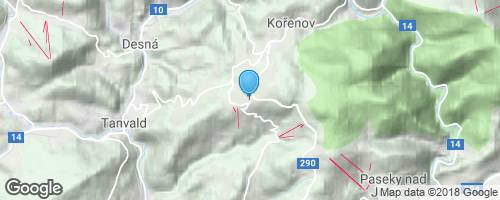Příchovice - chata Hvězda - Hutterův kříž - Pod Tetřeví boudou a zpět - na běžkách</strong> mapa