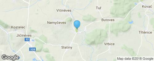 Milíčeves - zámek</strong> mapa