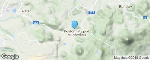 Kostomlaty pod Milešovkou</strong> mapa