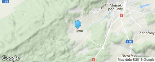 Z Dobříše do Kytína</strong> mapa