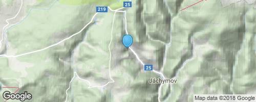 Turistická známka č. 2128 - Štola č. 1 Jáchymov mapa
