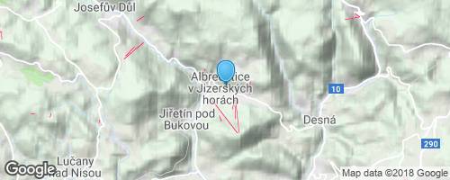 Albrechtice v Jizerských horách</strong> mapa