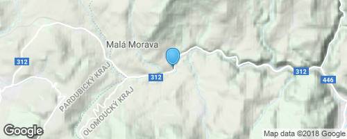 Rybařská bašta a pstruhařství Vysoký potok u Hanušovic</strong> mapa