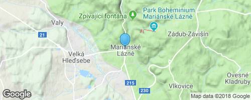 Zpívající fontána - Mariánské Lázně</strong> mapa