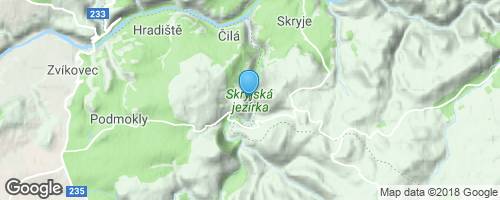 Skryjské jezírko</strong> mapa